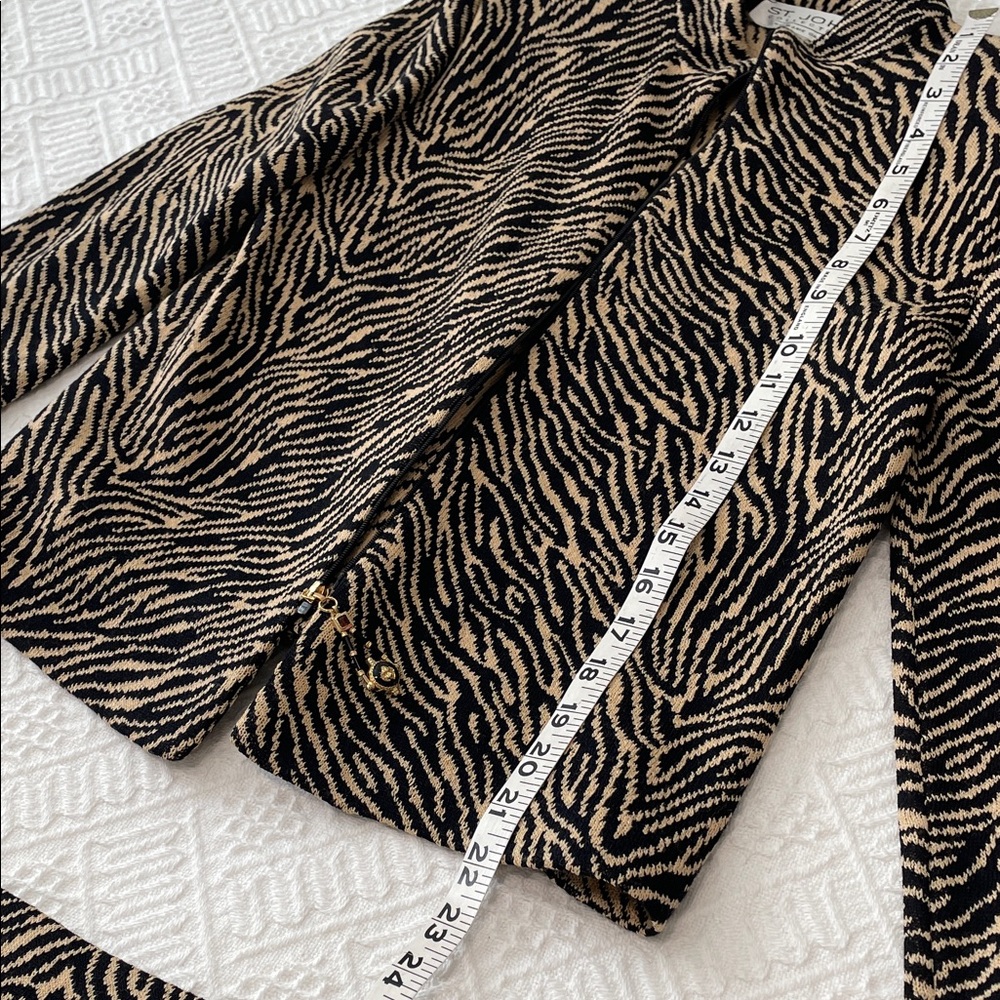 ST. JOHN 2 pc suit Zebra Print Skirt jacket - Picture 15 of 17